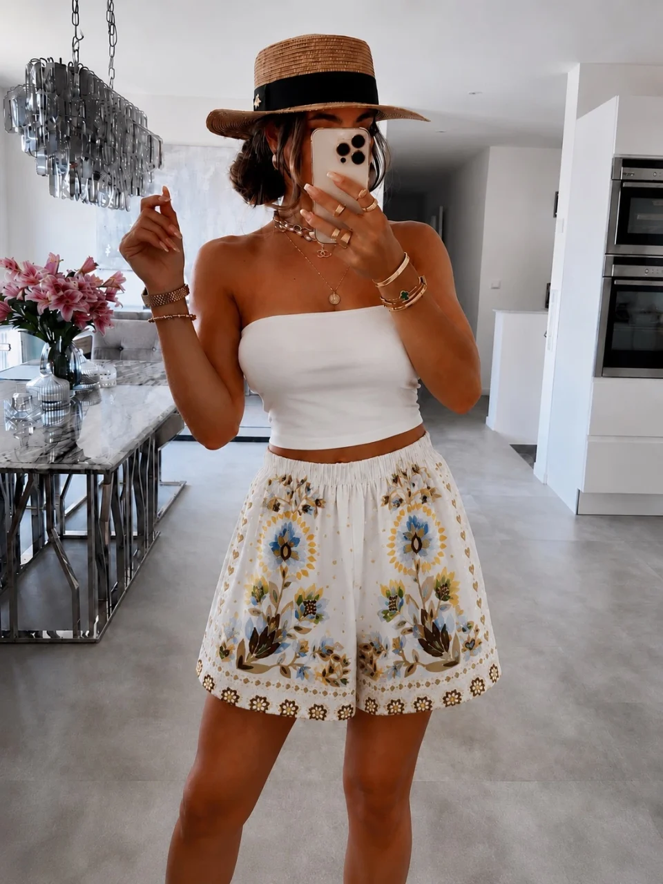 Tropické boho-chic šortky Tahiti